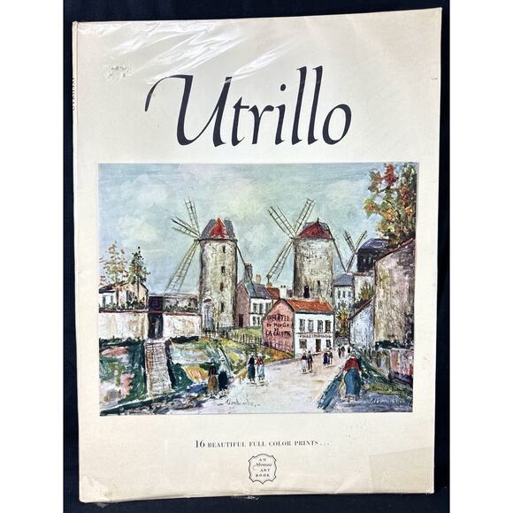 Maurice Utrillo Vintage Abrams Art Book 16 Full Color Prints 1953 Edition